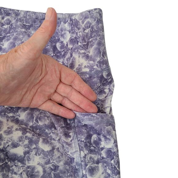 Glyder lavender water print capri leggings athletic wear Small - Picture 6 of 6